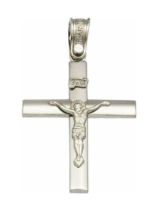 Triantos White Gold Cross 14K with the Crucified