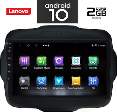 Lenovo Sistem Audio Auto pentru Kia Sportage Jeep Renegade 2014> (Bluetooth/USB/AUX/WiFi/GPS/Partitură) cu Ecran Tactil 9"