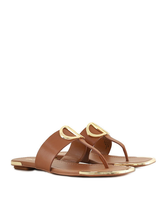 DKNY Halcott Δερμάτινα Γυναικεία Σανδάλια Ταμπά