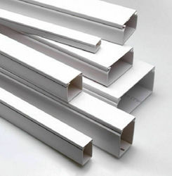 Kassinakis Κανάλι Καλωδίων από Πλαστικό 80x60mm Λευκό Σετ 2τμχ 1m