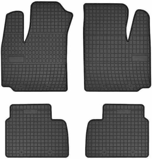 Frogum Set of Front and Rear Mats 4pcs for Fiat Doblo 2008 Black