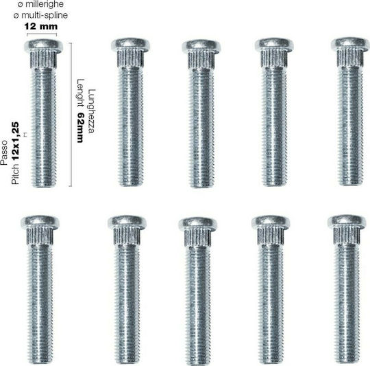 Simoni Racing Μπουζόνια M12x1.25mm 10τμχ