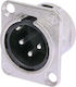 Neutrik NC-3MD-L XLR Male Silver Plug