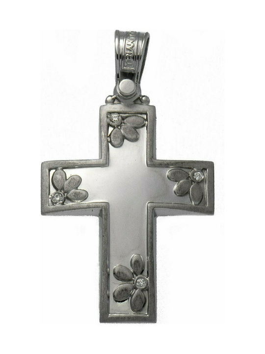 Triantos Weißgold Kreuz 14K