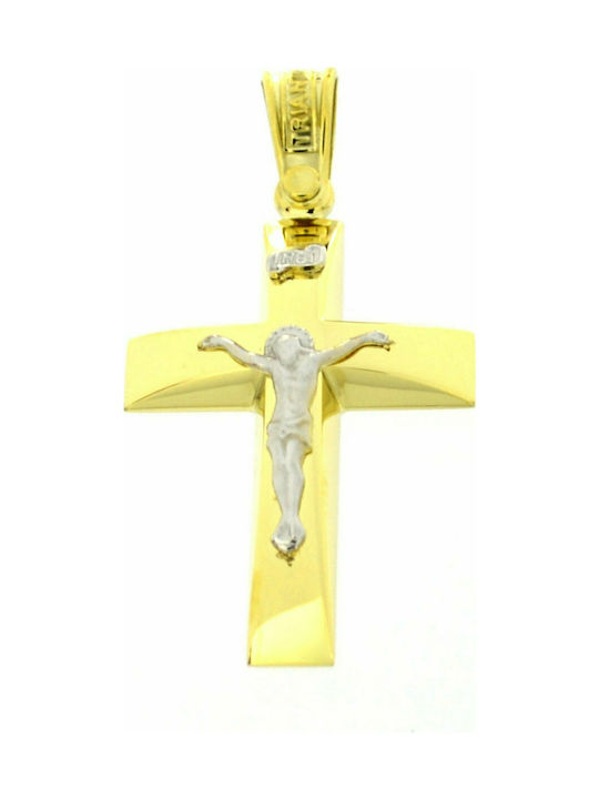 Triantos Gold Kreuz 14K mit dem Gekreuzigten