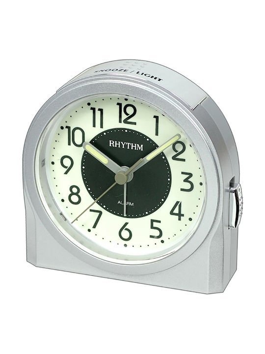 Rhythm Tabletop Clock with Alarm 8RE647WR19