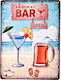 SP Souliotis Decorative Sign Summer Bar Handmade Multicolour Metal 25x33cm