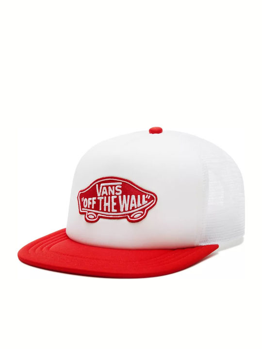 Classic Patch Men's Snapback Trucker Cap White/High Risk Red