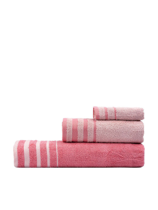 Beauty Home 3pc Bath Towel Set 3313 2021331300018 Coral Weight 500gr/m²