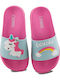 Kids' Slides Light Blue Unicorn