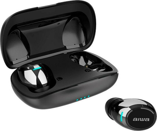Aiwa EBTW-850 In-ear Bluetooth Handsfree Ακουστικά με Αντοχή στον Ιδρώτα και Θήκη Φόρτισης Μαύρα