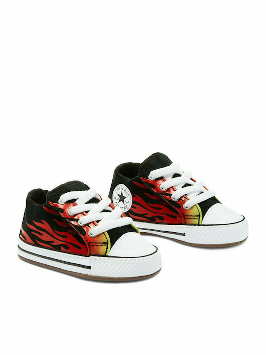 Converse Βρεφικά Sneakers Αγκαλιάς Μαύρα Star Cribster Flames