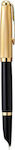 Parker 51 Premium Writing Pen Medium Black with Black και Blue Ink