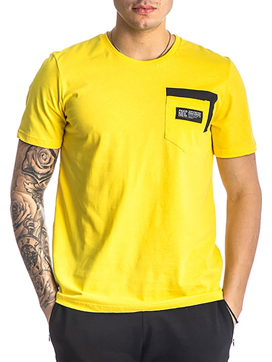 Paco & Co Men's Short Sleeve T-shirt Yellow