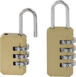 Dekton Padlock Brass Combination 2pcs