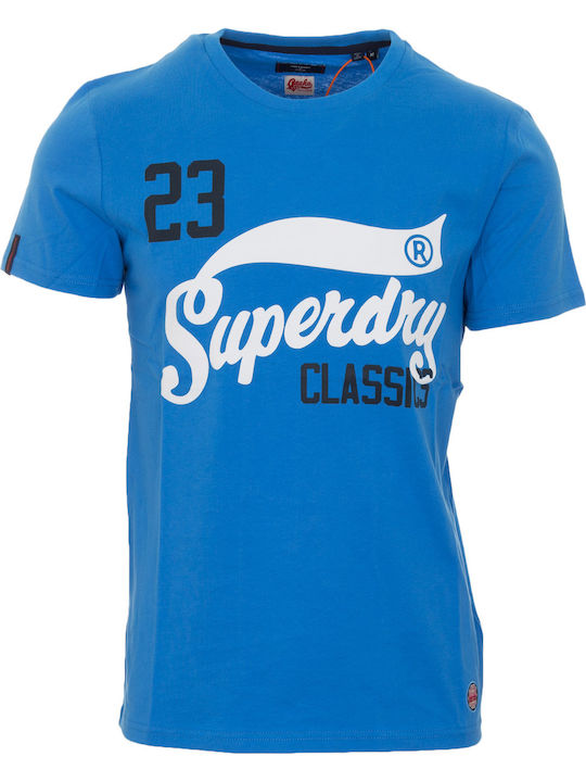 Superdry Collegiate Graphic T-shirt Bărbătesc cu Mânecă Scurtă Albastru