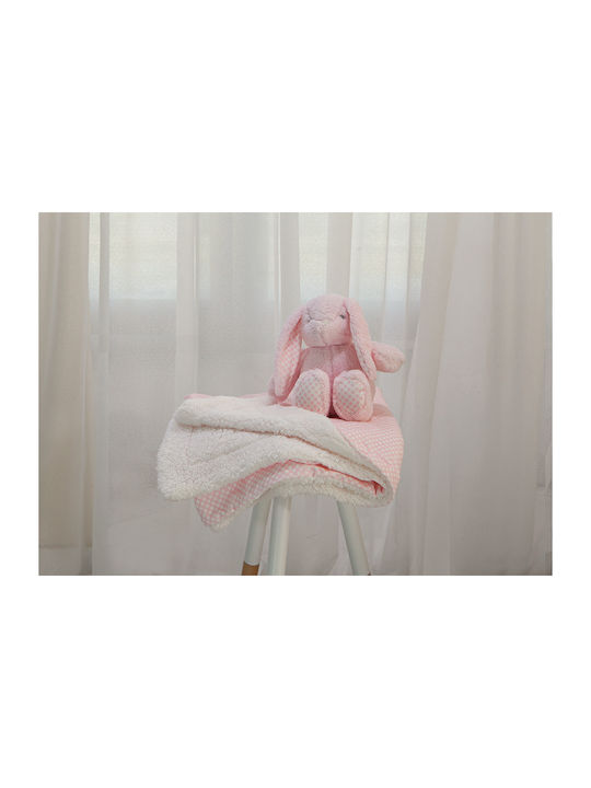GM Home Pătură Pepinieră Swaddling pături Bunny Catifea Roz 75x100cm