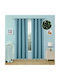 Beauty Home Kids Blackout Fluorescent Curtain With Grommet Tops Light Blue 140x260cm