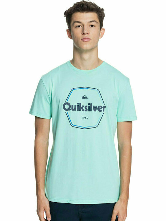 Quiksilver Hard Wired Ανδρικό T-shirt Γαλάζιο με Λογότυπο