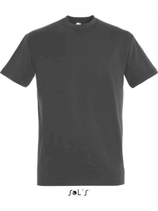 Sol's Imperial Ανδρικό Διαφημιστικό T-shirt Κοντομάνικο Dark Grey