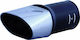 Carman Exhaust Muffler Universal Simple Oval Chrome-Black