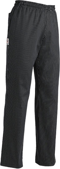Egochef Chef Black Pants with Elastic Waist