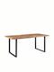 Lizard 3D Paper Tisch Speisesaal Black / Dark Acacia 180x90x77cm