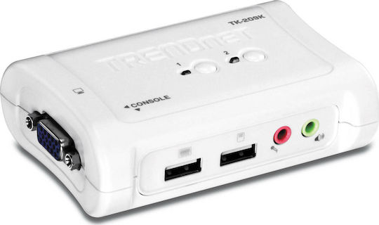 Trendnet 2-Port USB KVM Switch Kit with Audio