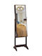 Songmics Oglindă De Podea Cu Cadru Din Lemn Maro 151.5x41.1cm