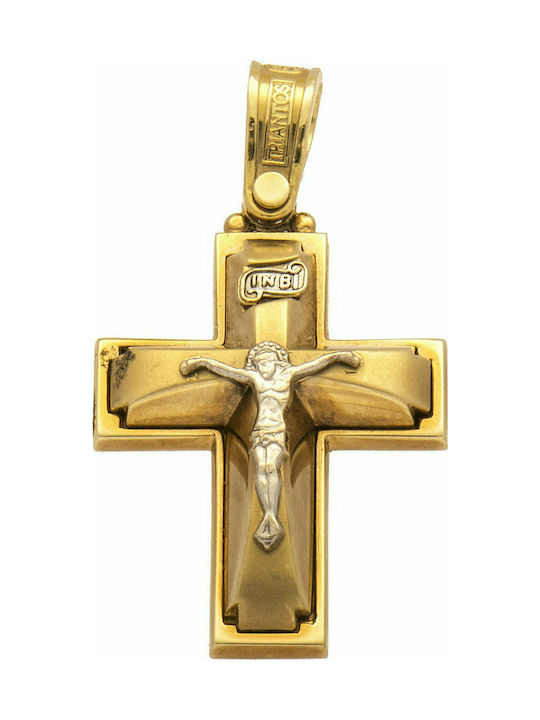 Triantos Gold Kreuz 14K mit dem Gekreuzigten