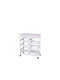 Wooden Kitchen Trolley Kitchen Trolley Wooden White 8 Slots 76x35x65cm