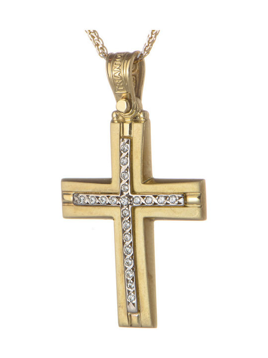 Triantos Damen Gold Kreuz 14K