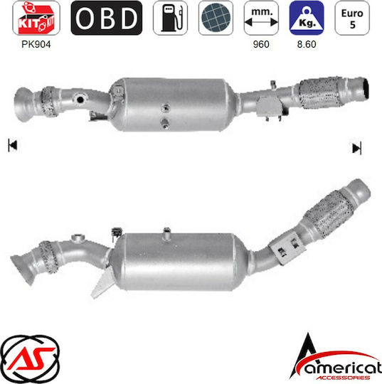 Americat Filtru DPF pentru Mercedes Benz Sistem de evacuare SiC Sprinter 2009-2015