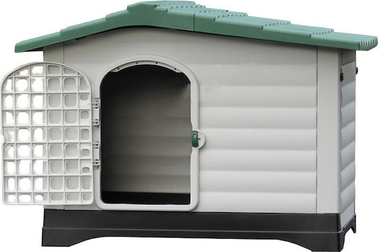 Vesta Dog House with Door Dog House Plastic Outdoor White 91.4x68.9x66cm
