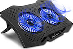 Powertech Cooling Pad for Laptop up to 18" with 2 Fans and Lighting (PT-929)