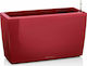 Lechuza Ζαρντινιέρα Πλαστική Αυτοποτιζόμενη Cararo Scarlet Red High-Gloss 43x75x30cm 18829