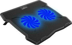 Powertech Cooling Pad για Laptop έως 15.6" με 2 Ανεμιστήρες και Φωτισμό (PT-930)