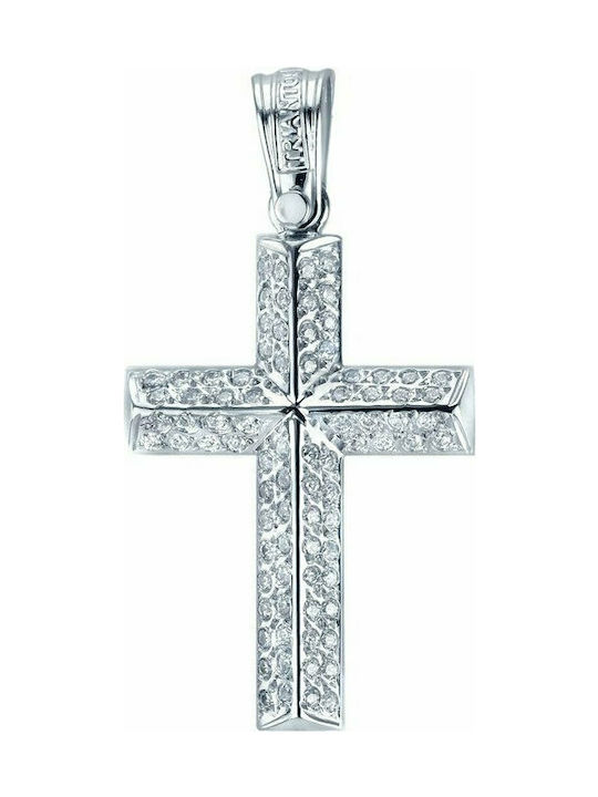 Triantos Weißgold Kreuz 14K