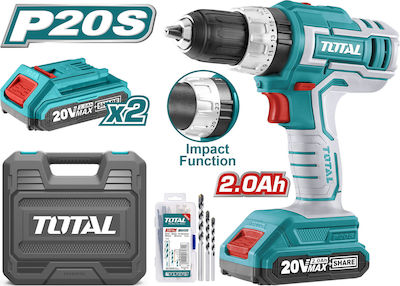 Total Percussive Drill Driver Battery 20V 2x2Ah