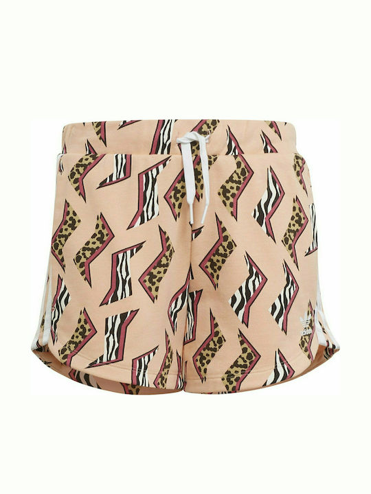 Kinder-Shorts/Bermudas Stoff Allover Print Rosa
