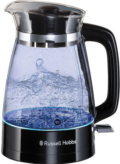 Russell Hobbs Classic Glass Βραστήρας 1.7lt 2400W Μαύρος