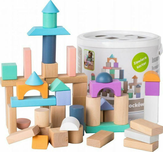 Ecotoys Blocks Set Wooden for 1.5+ Years 100pcs