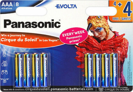 Panasonic Evolta Αλκαλικές Μπαταρίες AAA 1.5V 8τμχ