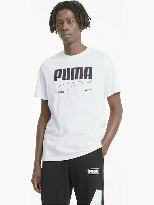 Puma Rebel T-shirt Bărbătesc cu Mânecă Scurtă Alb