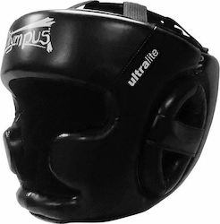 Olympus Sport Ultra Lite Adult Full Face Boxing Headgear Synthetic Leather Black