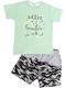 Nek Kids Wear Set pentru copii cu Șorturi Vara 2buc Verde 42121