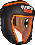 Olympus Sport lse Matt Adult Open Face Boxing Headgear Synthetic Leather Black