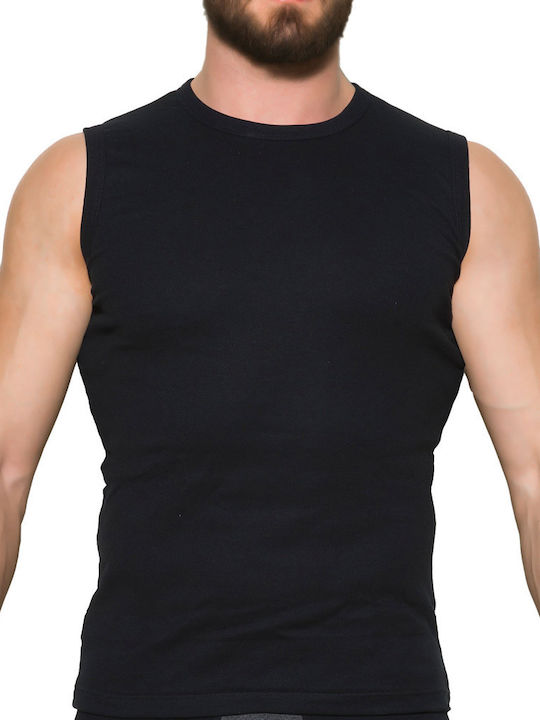 Apple Boxer Ανδρική Φανέλα Αμάνικη σε Μαύρο Χρώμα
