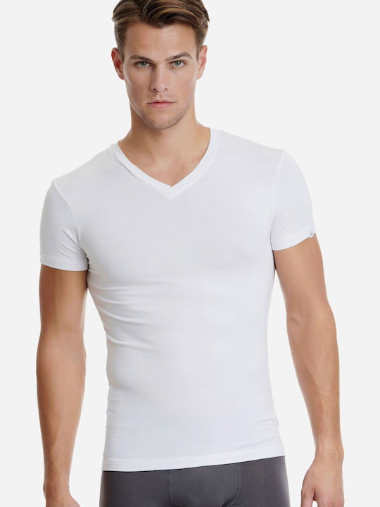 Walk Men's Short Sleeve Undershirt White