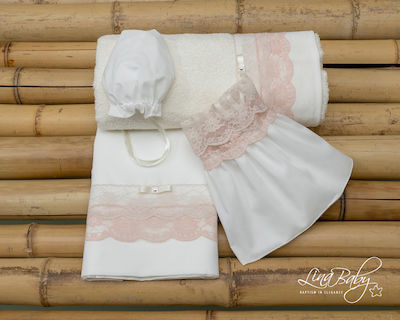 Lina Baby Set Botez - Olane Luna Ecru 6buc